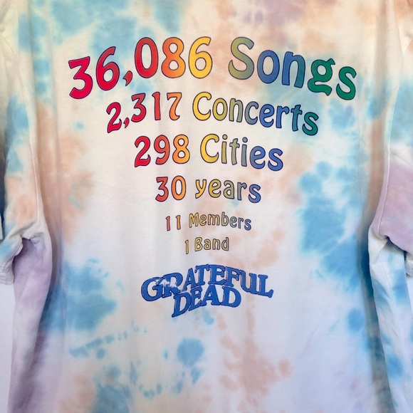 Grateful Dead 30 Years Tie Dye Band Tee - Picture 3 of 3